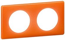 Рамка универсальная Legrand Celiane 2-м. оранжевый муар картинка